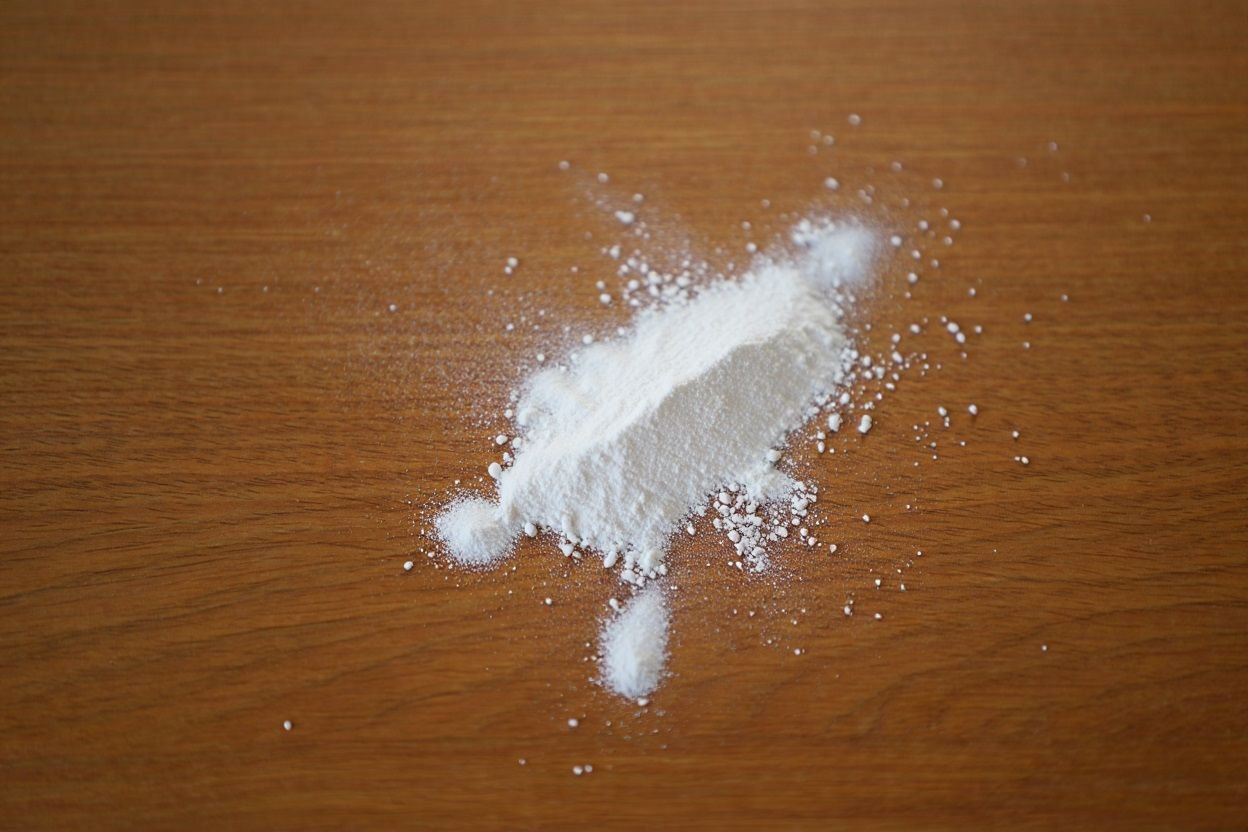 Белый порошок на столе